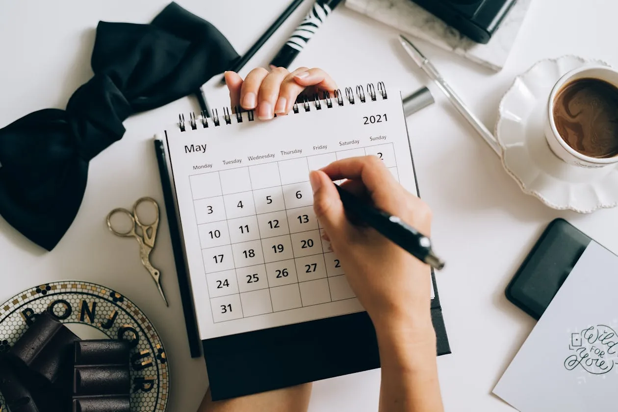 Kalender och planerare — tillfällig eftersändning av post